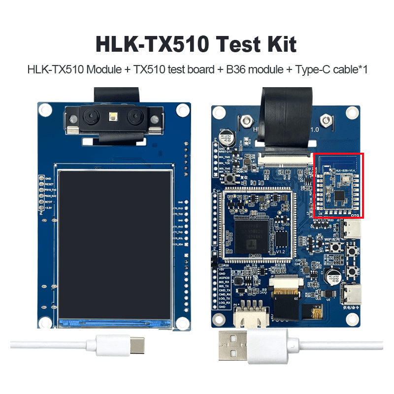 Hi Link Hlk Tx Facial Recognition Module D Binocular Camera Live Human Infrared Detection